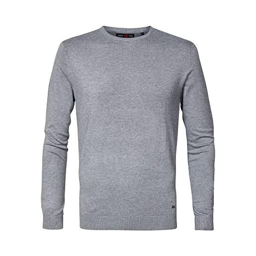 Petrol industries men knitwear round neck basic, polo a maniche lunghe uomo, midnight navy, 