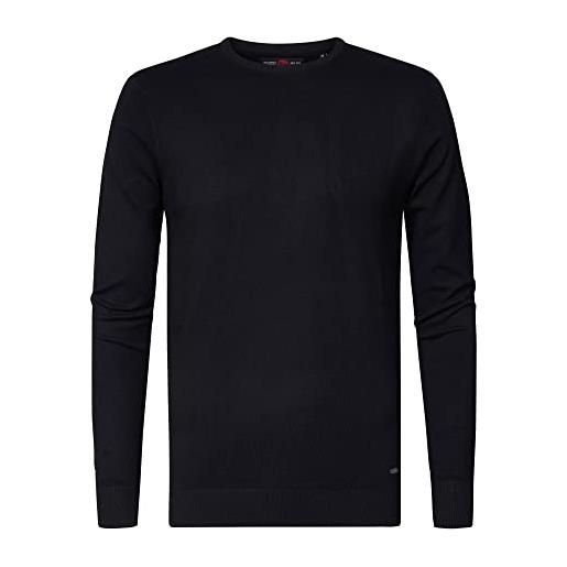 Petrol industries men knitwear round neck basic, polo a maniche lunghe uomo, light slate melee, 