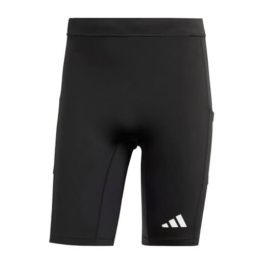 adidas own the run short tights leggings, black, xl tall men's