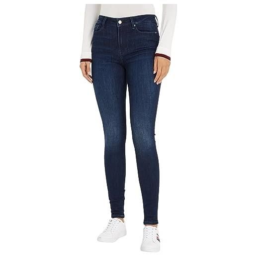 Tommy Hilfiger jeans donna skinny elasticizzati, blu (nina), 25w / 28l