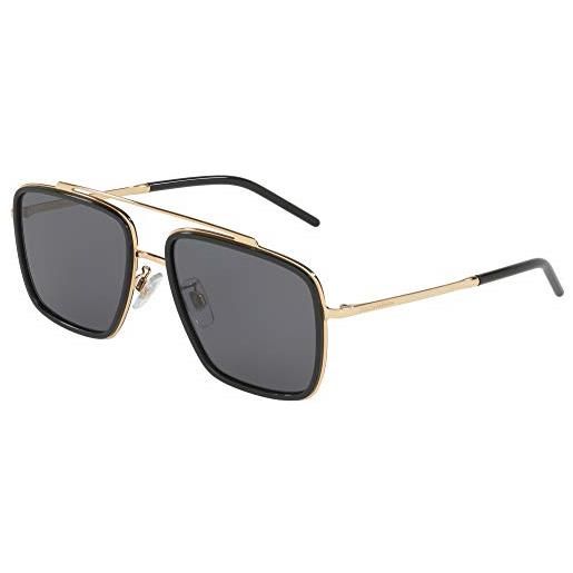 Dolce & Gabbana ray-ban 0dg2220 occhiali da sole, multicolore (gold/black), 57 uomo