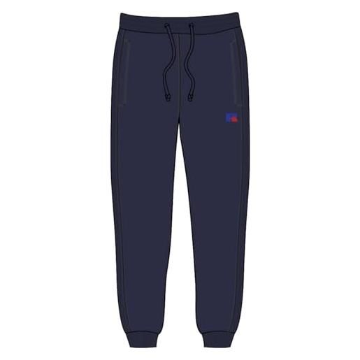 Russell Athletic e06042-na-190 ankle cuff jogger with emb badge uomo pantaloni sportivi navy taglia s