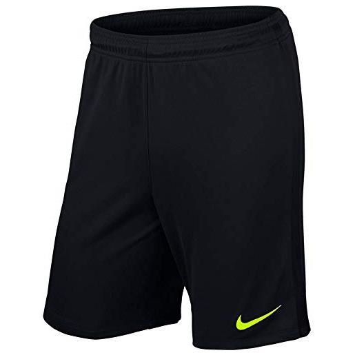Nike pantaloncini da uomo league knit, 725881-012, nero (black/volt/012), xl