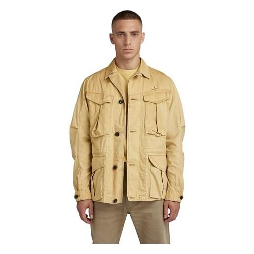 G-STAR RAW men's washed cargo field jacket, beige (hemp vintage gd d21440-9740-d297), l