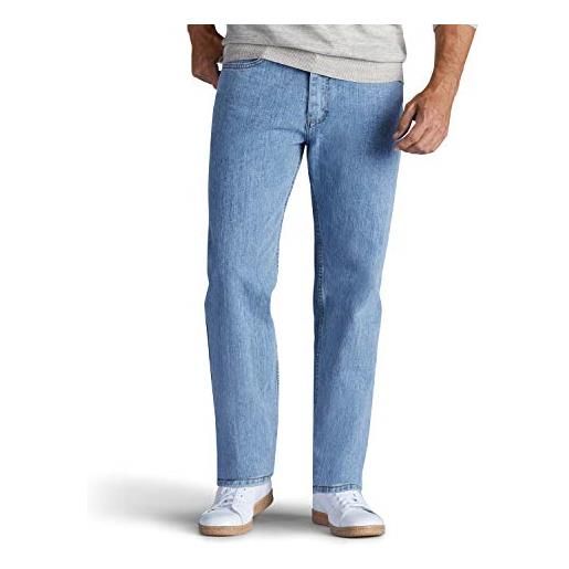 Lee jeans straight jeans uomo, blu (worn light), 40w/29l