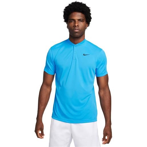 Nike t-shirt uomo Nike nkct dri fit blade solid azzurro