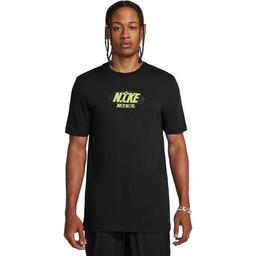 Nike t-shirt uomo Nike manica corta back print just do it swoosh nero
