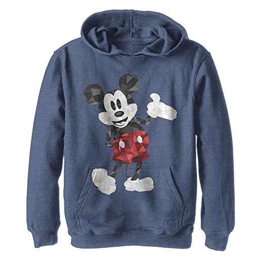 Disney friends-mickey poly hoodie hooded sweatshirt, blu navy, 9/10 bambini e ragazzi