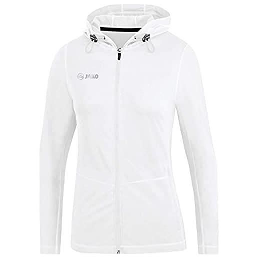 JAKO giacca da donna run 2.0 con cappuccio, colore bianco, taglia 36