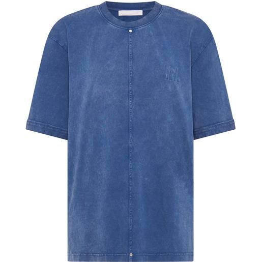 Dion Lee t-shirt con logo goffrato - blu