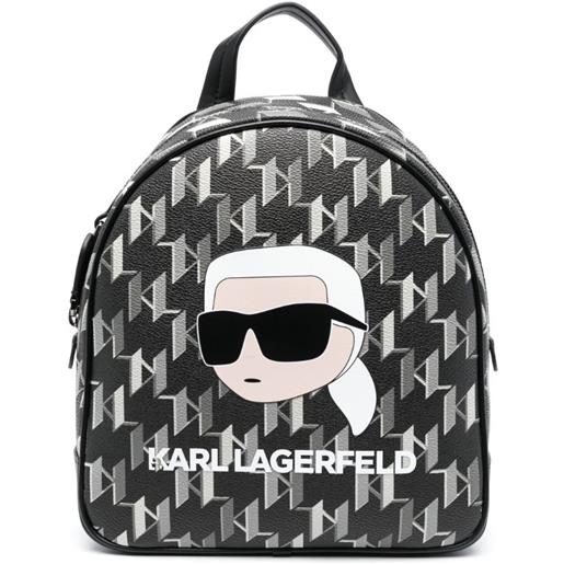 Karl Lagerfeld zaino k/ikonik 2.0 con monogramma - nero