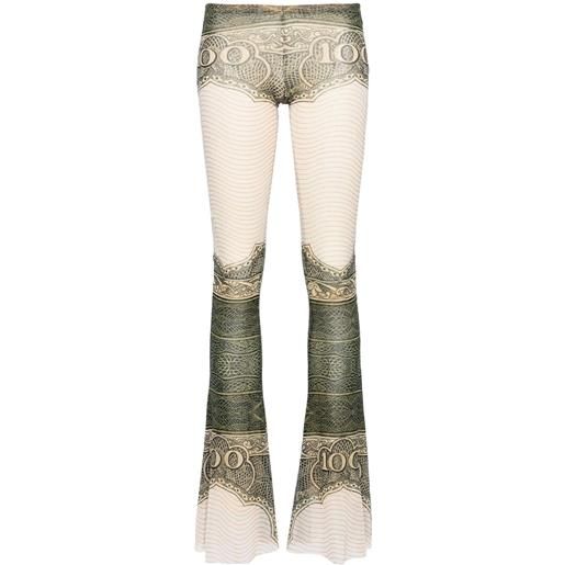 Jean Paul Gaultier pantaloni svasati cartouche - toni neutri