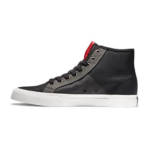 DC Shoes manual-high top shoes for men, scarpe da ginnastica uomo, black battleship black, 38.5 eu