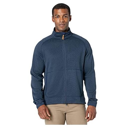 Fjallraven övik fleece zip sweater m, maglia lunga uomo, navy, xxl
