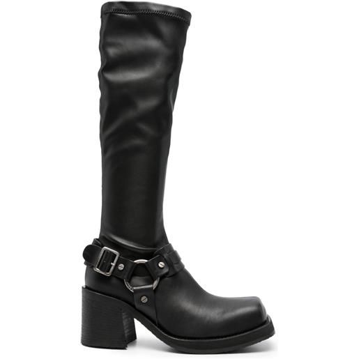 Acne Studios stivali con punta quadrata 80mm - nero