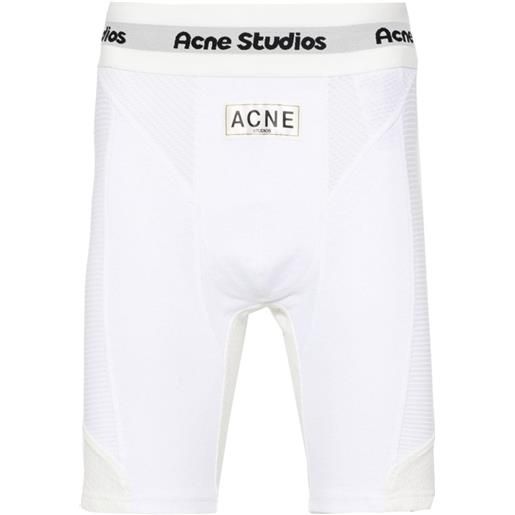 Acne Studios boxer con banda logo - bianco