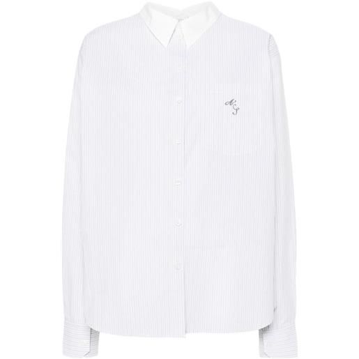 Acne Studios camicia con colletto a contrasto - bianco
