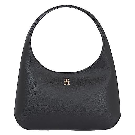 Tommy Hilfiger borsa donna staple con zip, multicolore (black), taglia unica