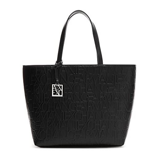 Armani Exchange liz - borsa per la spesa aperta da donna, colore nero (nero), 28 x 11 x 40 cm (larghezza x altezza x profondità), eu, schwarz, einheitsgröße