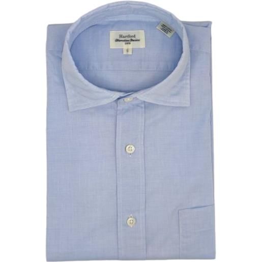 HARTFORD camicia paul solid color uomo light blue