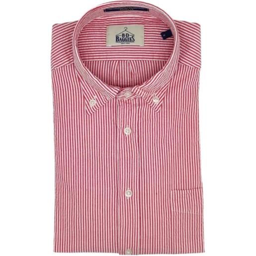 BD BAGGIES camicia bradford cotton stripes uomo white/red