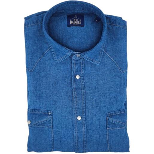 BD BAGGIES camicia texas uomo denim blue