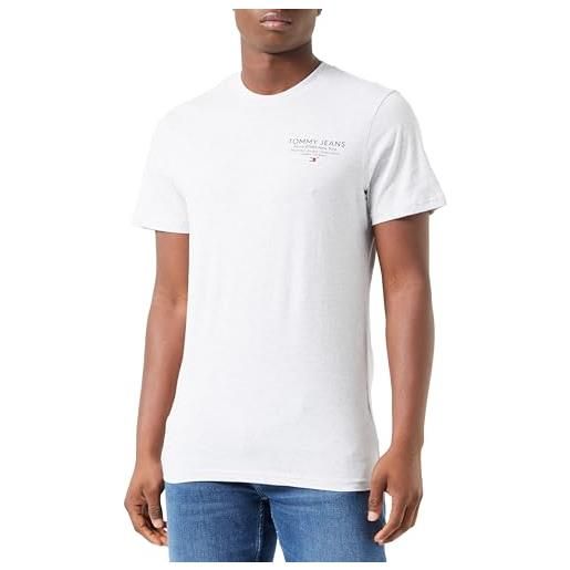Tommy Jeans tjm slim esstnl graphic tee ext dm0dm18265 magliette a maniche corte, bianco (white), 4xl uomo
