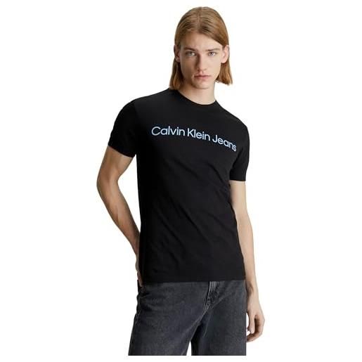 Calvin Klein Jeans men's institutional logo slim tee s/s t-shirts, garnet, m