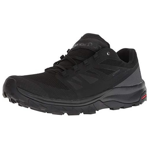 Salomon outline gore-tex, scarpe da arrampicata basse uomo, frost gray black burnt brick, 41 1/3 eu