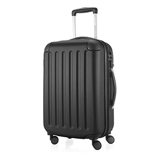 Hauptstadtkoffer - spree - bagaglio a mano, valigia rigida, trolley espandibile, 4 ruote doppie, tsa, 55 cm, 42 litri, nero
