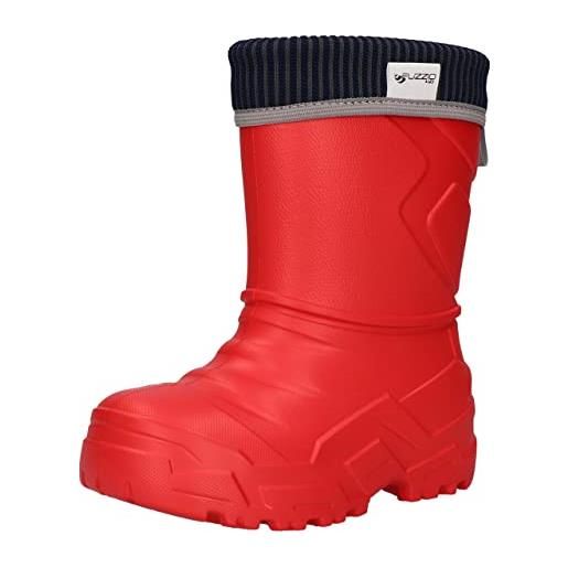 FUZZIO stivali da pioggia in gomma per bambini e ragazze, colore: rosso, 34 eu