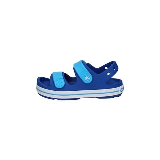 Crocs crocband cruiser sandal k, sandali unisex - bambini e ragazzi, blue bolt venetian blue, 33/34 eu