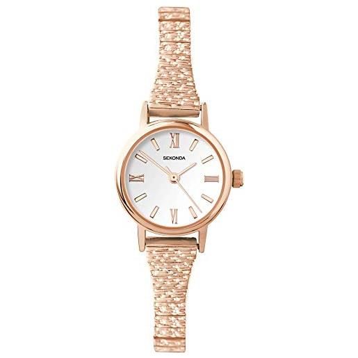 Sekonda 2870 - orologio da polso da donna con quadrante bianco e quadrante bianco