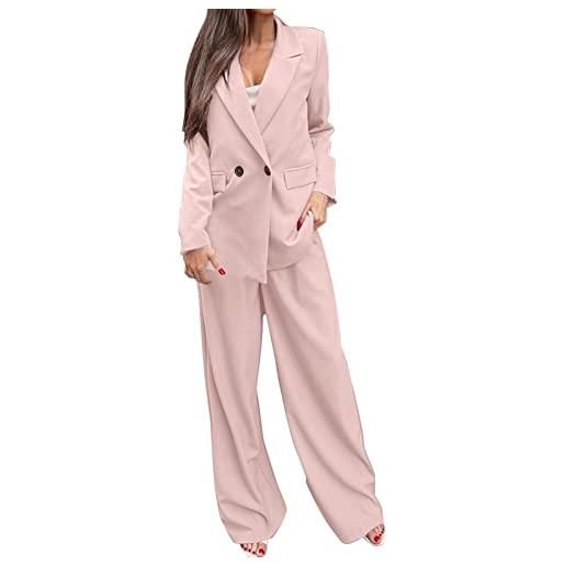 MJGkhiy completo blazer e pantaloni donna tailleur pantaloni e giacca giacche da abito due pezzi set blazer due pezzi tuta curvy tailleur pantalone ufficio completo cerimonia donna taglia forte