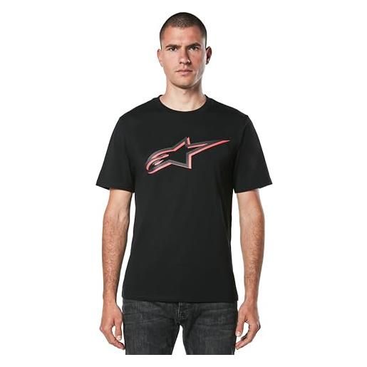 Alpinestars ageless shadow csf tee t-shirt da uomo maglietta girocollo maglia a maniche corte stile sportivo carbone/nero l