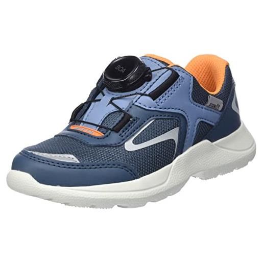 Superfit rush, scarpe da ginnastica, blu arancione 8010, 39 eu