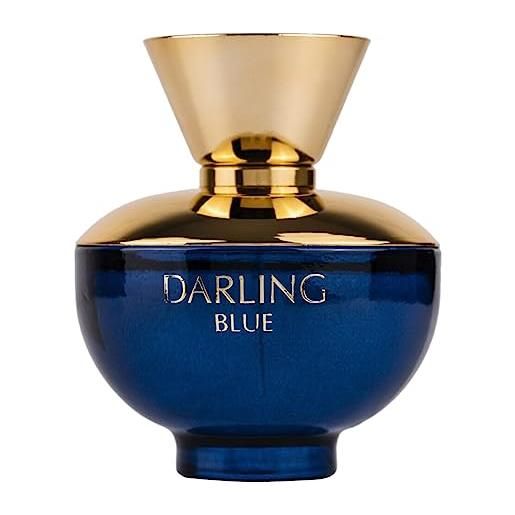 Generic darling blue eau de parfum, ard al zaafaran mega collection, donna, 100 ml