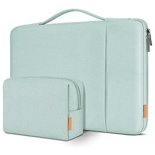 DOMISO 14 pollici custodia borsa impermeabile notebook portatile borsa sleeve custodia pc portatile compatibile con 14hp stream 14 pavilion /2017 lenovo think. Pad x1 yoga 710, menta verde