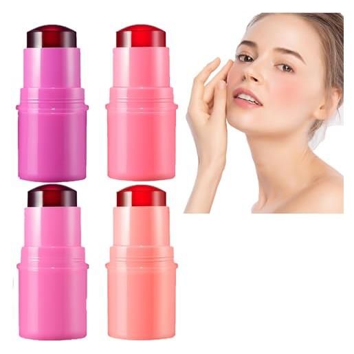 Generic cooling water jelly tint, makeup lip tint, jelly blush stick, sheer lip & cheek stain - buildable watercolor finish, 1,000+ swipes per stick - vegan, cruelty free, milk jelly tint (mul)