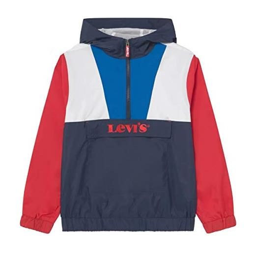 Levi's lvb colorblock anorak jacket bambini e ragazzi, blu (dress blues), 10 anni