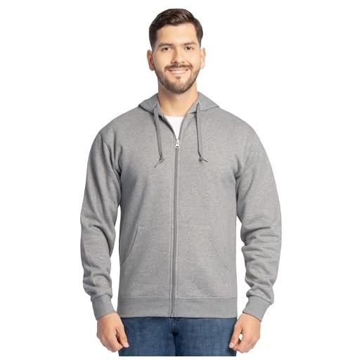 Fruit of the loom ever. Soft - felpa con cappuccio e zip intera, unisex, per adulti, cerniera intera arancione di sicurezza, x-large