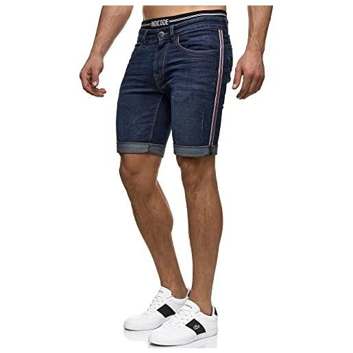 Indicode uomini fife jeans shorts | pantaloncini jeans used look con 5 tasche lt grey l