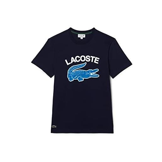 Lacoste th9681 t-shirt, bianco, xl uomo