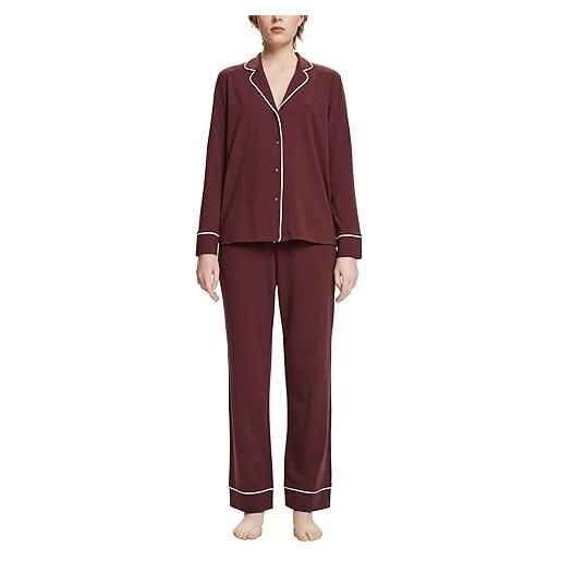 ESPRIT bella ba. Fash. Sus pj s_ll_ls set di pigiama, rust brown, m donna