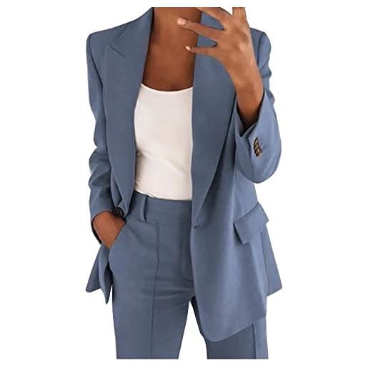 Kobilee tailleur pantalone donna estive eleganti taglie forti completo tailleur completa pantaloni e giacca curvy tailleur pantalone ufficio e lavoro blazer da cerimonia tuta due pezzi