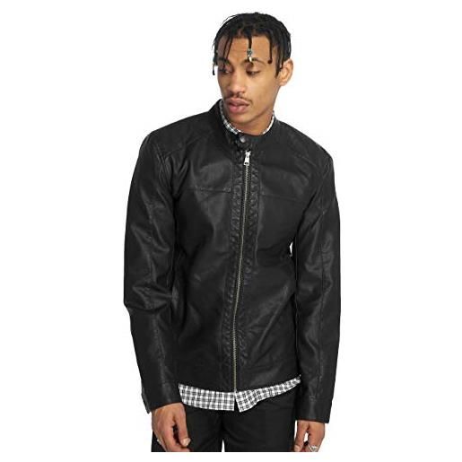 Only & sons onsmike pu racer jacket otw giacca, nero (black black), small uomo