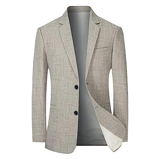 Generic giacca da uomo blazer one button suit regular fit tuta per il tempo libero, giacca classica da uomo per affari, matrimoni, feste, giacca da uomo, grigio - c, xxxxl