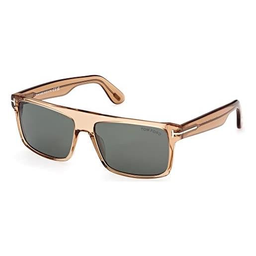 Tom Ford occhiali da sole philippe-02 ft 0999 transparent brown/green 58/16/145 uomo