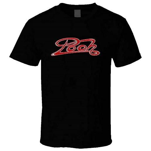 OAX i pooh italian retro pop band rock music red logo t-shirt camicie e t-shirt(medium)