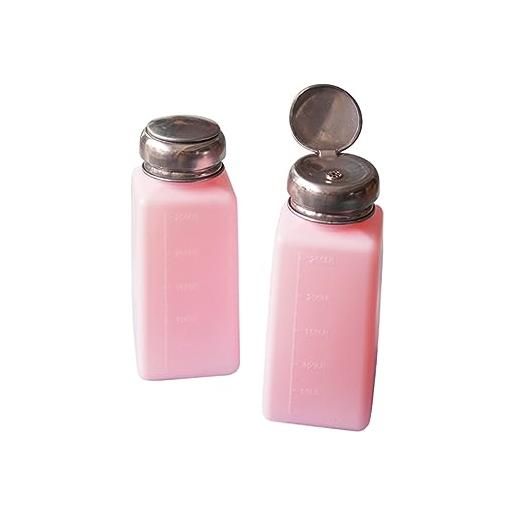 MAGICLULU flacone dosatore vasca contenimento liquidi accessori per unghie flacone di solvente per unghie flacone dispenser per unghie manicure bottiglia della pompa bottiglia di rosa